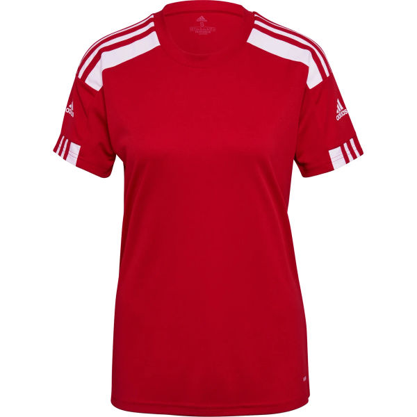 telex bus Speciaal Adidas Squadra 21 Shirt Korte Mouw voor Dames | Rood - Wit | Teamswear