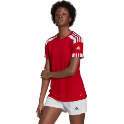 Voorvertoning: Adidas Squadra 21 Shirt Korte Mouw Dames - Rood / Wit