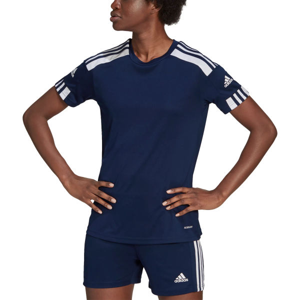 Adidas Squadra 21 Shirt Korte Mouw Dames - Marine / Wit