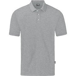 Jako Organic Polo Stretch Hommes - Gris Clair Mélange