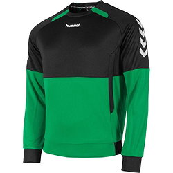 Hummel Authentic Top Round Neck Heren - Groen / Zwart