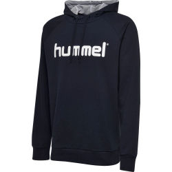 Présentation: Hummel Go Cotton Logo Sweat-Shirt Capuche Hommes - Marine