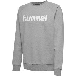 Voorvertoning: Hummel Go Cotton Logo Sweater Heren - Grijs Gemeleerd