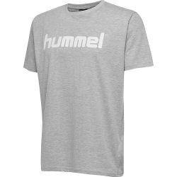 Voorvertoning: Hummel Go Cotton Logo T-Shirt Heren - Grijs Gemeleerd