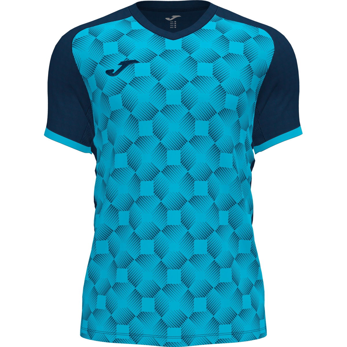 Voorvertoning: Joma Supernova III Shirt Korte Mouw Heren - Marine / Fluor Turquoise