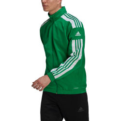 Présentation: Adidas Squadra 21 Veste D'entraînement De Loisir Hommes - Vert / Blanc