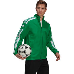 Présentation: Adidas Squadra 21 Veste D'entraînement De Loisir Hommes - Vert / Blanc