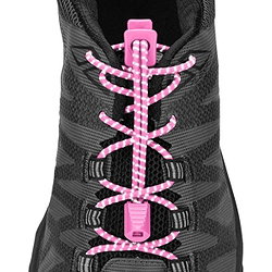 Nathan Reflective Elastische Schnürsenkel Mit Schnellverschluss - Rosa