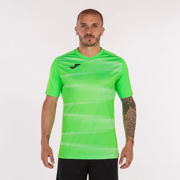 Joma Grafity II Maillot Manches Courtes Hommes - Vert Fluo / Blanc