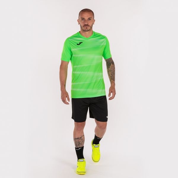Joma Grafity II Maillot Manches Courtes Hommes - Vert Fluo / Blanc