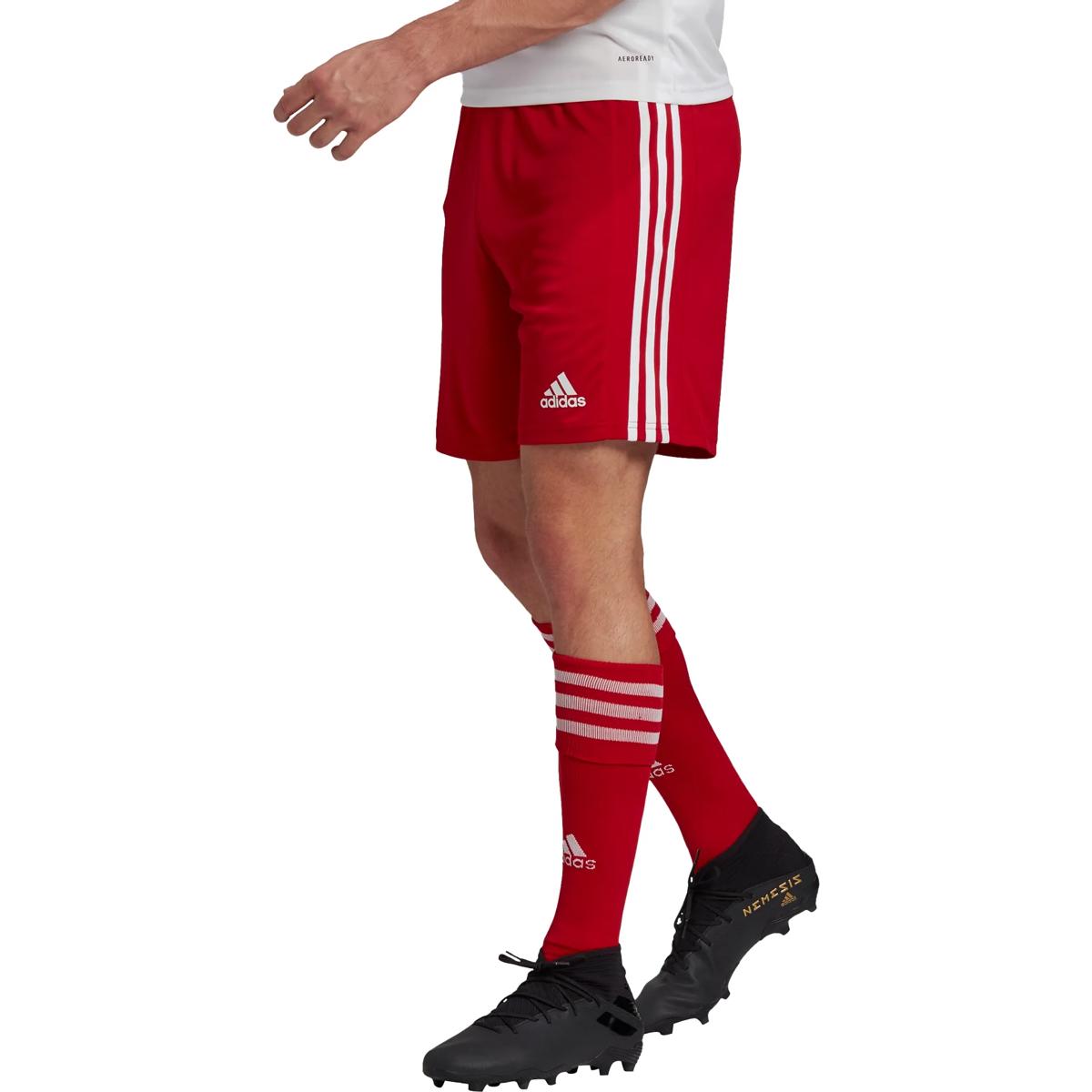 Adidas red shop soccer shorts