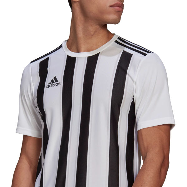 Adidas Striped 21 Maillot Manches Courtes Hommes - Blanc / Noir