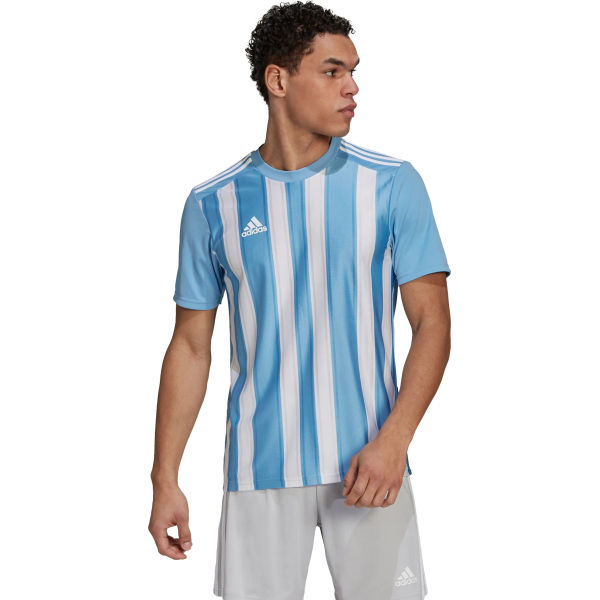Adidas Striped 21 Shirt Korte Mouw Heren - Hemelsblauw / Wit