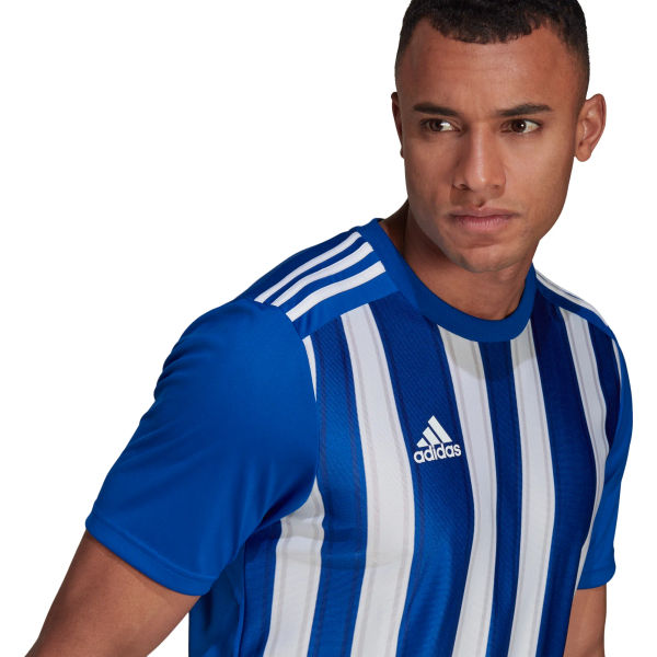 Adidas Striped 21 Maillot Manches Courtes Hommes - Royal / Blanc