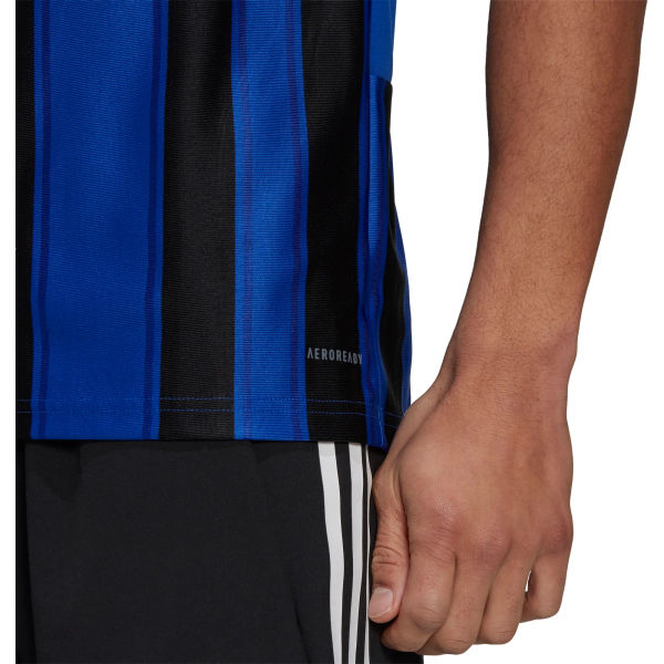 Adidas Striped 21 Maillot Manches Courtes Hommes - Royal / Noir