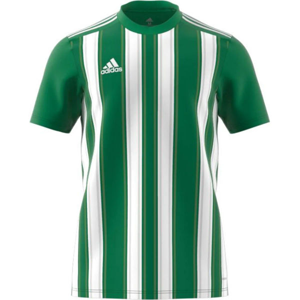 Adidas Striped 21 Shirt Korte Mouw Heren - Groen / Wit