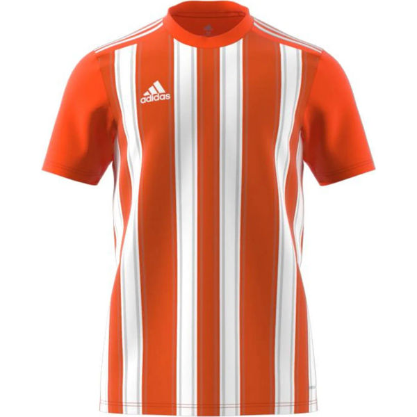 Adidas Striped 21 Maillot Manches Courtes Hommes - Orange / Blanc