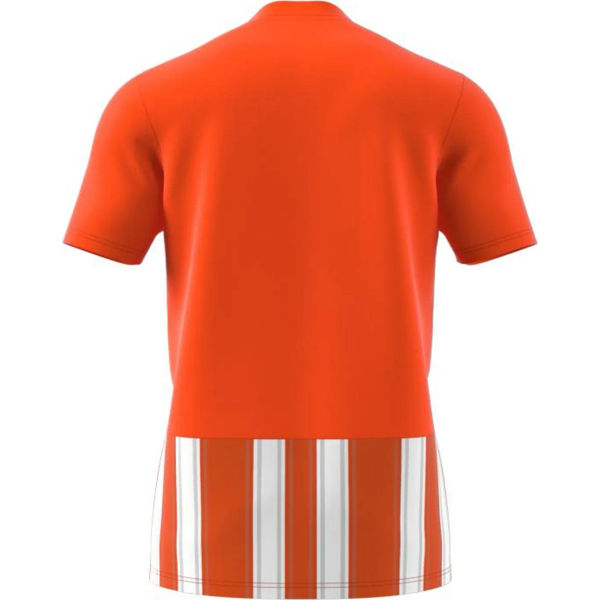 Striped 21 Maillot Manches Courtes Hommes - Orange / Blanc