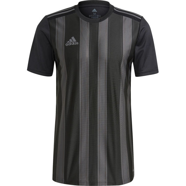 Adidas Striped 21 Shirt Korte Mouw Kinderen - Zwart / Grijs