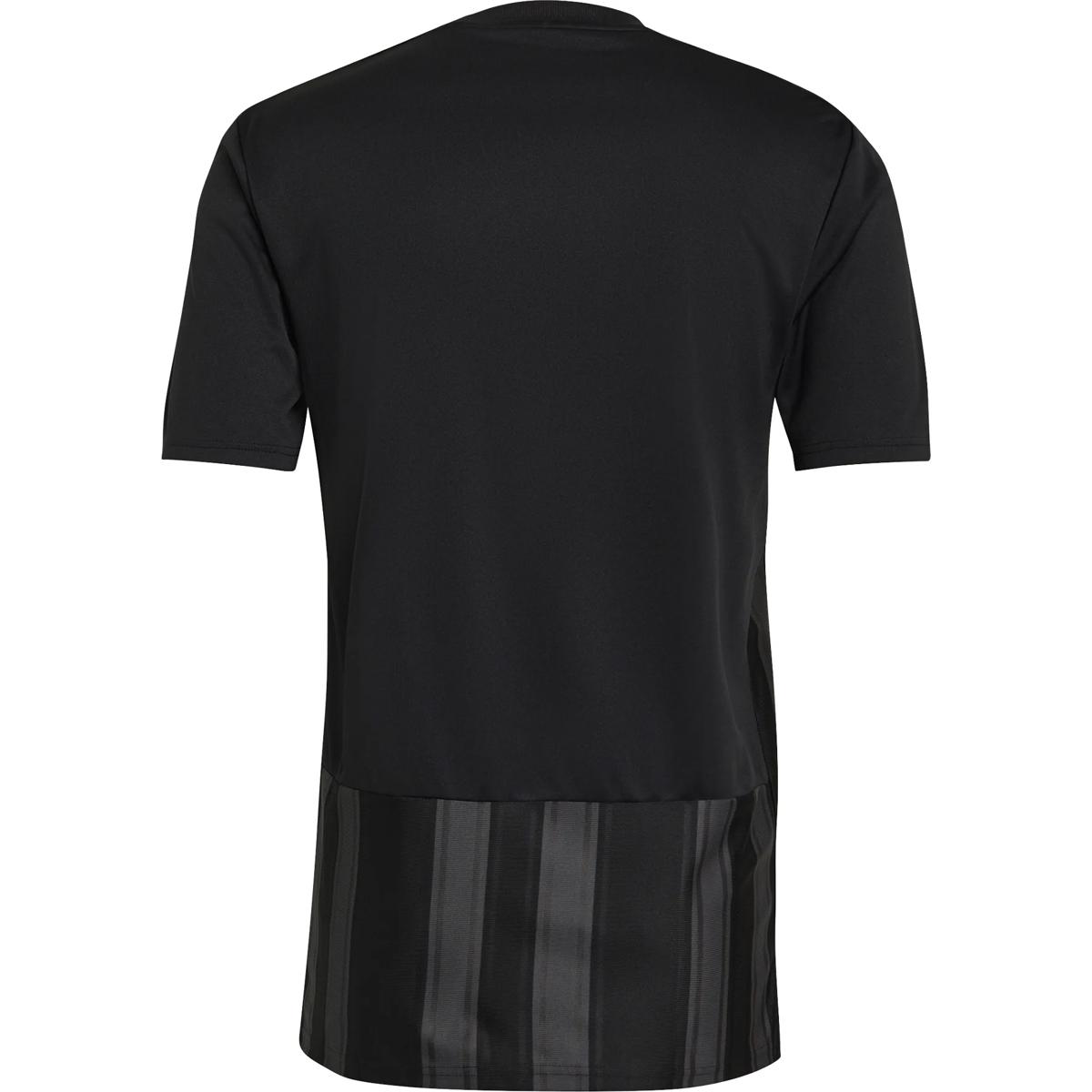 Striped 21 Maillot Manches Courtes Enfants - Noir / Gris