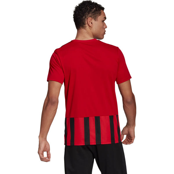 Adidas Striped 21 Maillot Manches Courtes Enfants - Rouge / Noir