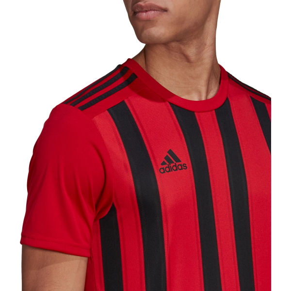 Adidas Striped 21 Shirt Korte Mouw Kinderen - Rood / Zwart