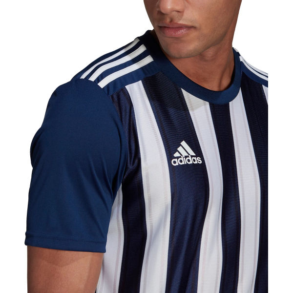 Adidas Striped 21 Shirt Korte Mouw Kinderen - Marine / Wit