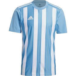 Adidas Striped 21 Maillot Manches Courtes Enfants - Bleu Ciel / Blanc