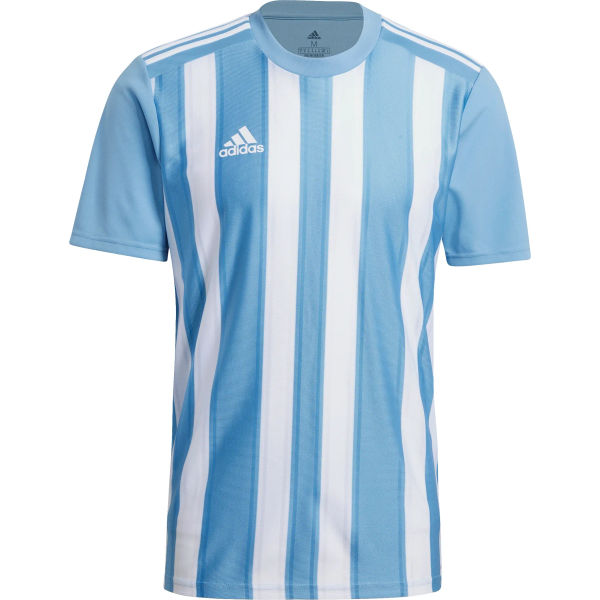 Adidas Striped 21 Shirt Korte Mouw Kinderen - Hemelsblauw / Wit