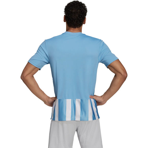 Adidas Striped 21 Shirt Korte Mouw Kinderen - Hemelsblauw / Wit