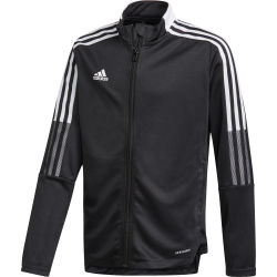 Vorschau: Adidas Tiro 21 Trainingsjacke Polyester Kinder - Schwarz