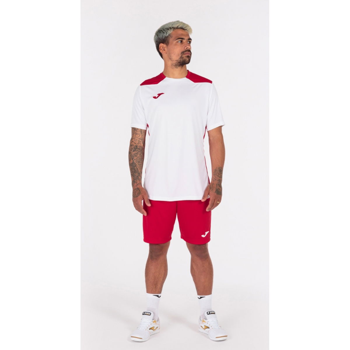 Voorvertoning: Joma Championship VI Shirt Korte Mouw Kinderen - Wit / Rood