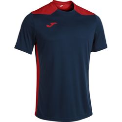 Voorvertoning: Joma Championship VI Shirt Korte Mouw Kinderen - Marine / Rood