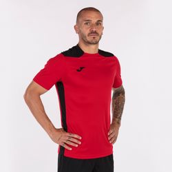 Voorvertoning: Joma Championship VI Shirt Korte Mouw Kinderen - Rood / Zwart