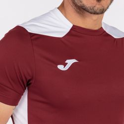 Voorvertoning: Joma Championship VI Shirt Korte Mouw Heren - Bordeaux / Wit