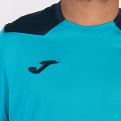 Voorvertoning: Joma Championship VI Shirt Korte Mouw Heren - Fluor Turquoise / Marine