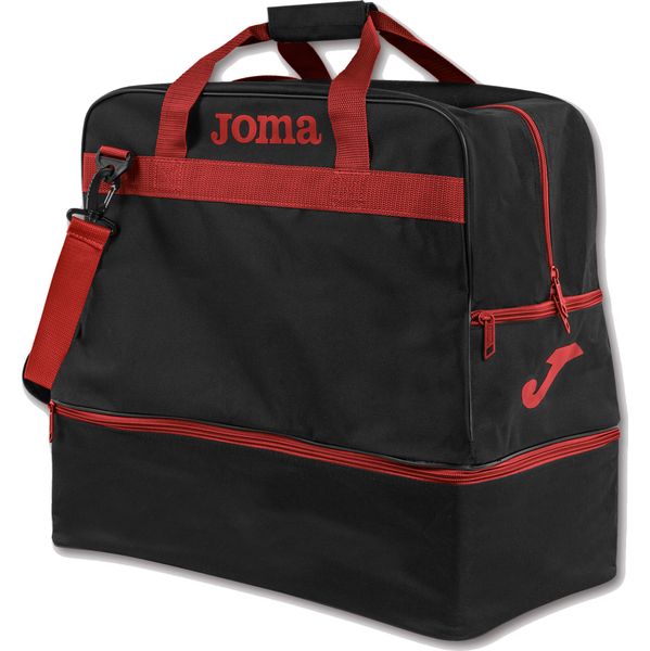 Joma Training III (Large) Sac De Sport Avec Compartiment Inférieur - Noir / Rouge