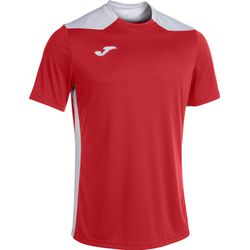Voorvertoning: Joma Championship VI Shirt Korte Mouw Dames - Rood / Wit