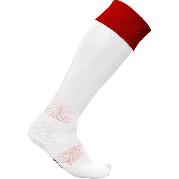 Proact Two-Tone Chaussettes De Football - Blanc / Rouge