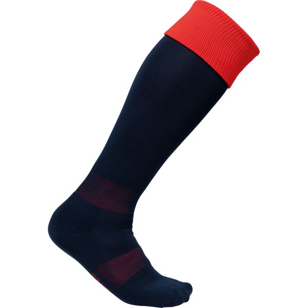 Two-Tone Chaussettes De Football - Marine / Rouge