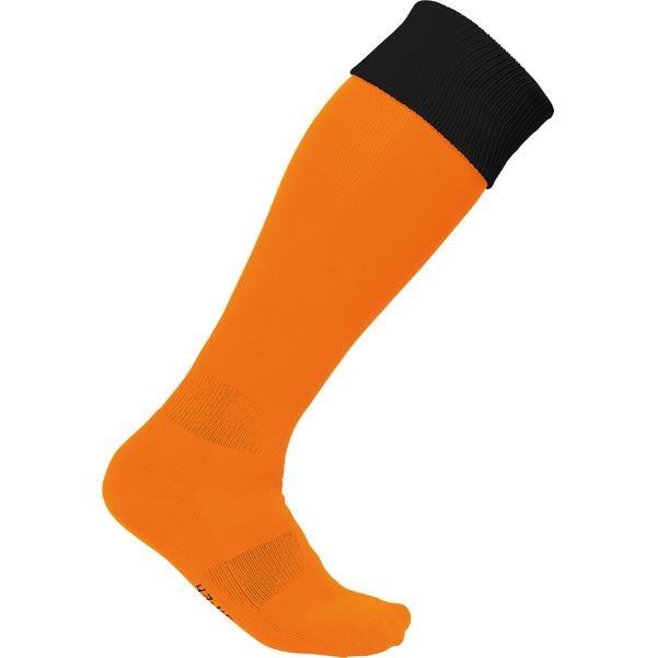 Two-Tone Chaussettes De Football - Orange / Noir