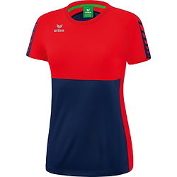 Erima Six Wings T-Shirt Femmes - New Navy / Rouge
