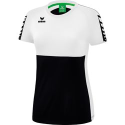 Voorvertoning: Erima Six Wings T-Shirt Dames - Zwart / Wit