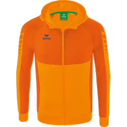 Voorvertoning: Erima Six Wings Trainingsjack Met Capuchon Kinderen - New Orange / Oranje