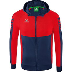 Erima Six Wings Trainingsjack Met Capuchon Heren - New Navy / Rood