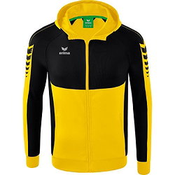 Erima Six Wings Trainingsjack Met Capuchon Heren - Geel / Zwart