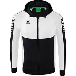 Erima Six Wings Veste D'entraînement À Capuche Hommes - Noir / Blanc