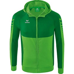 Erima Six Wings Veste D'entraînement À Capuche Femmes - Green / Emeraude / Blanc