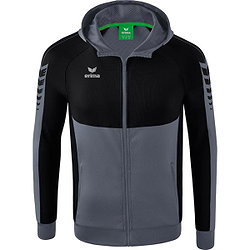 Erima Six Wings Trainingsjacke Mit Kapuze Damen - Slate Grey / Schwarz