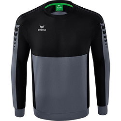 Erima Six Wings Sweatshirt Kinder - Slate Grey / Schwarz